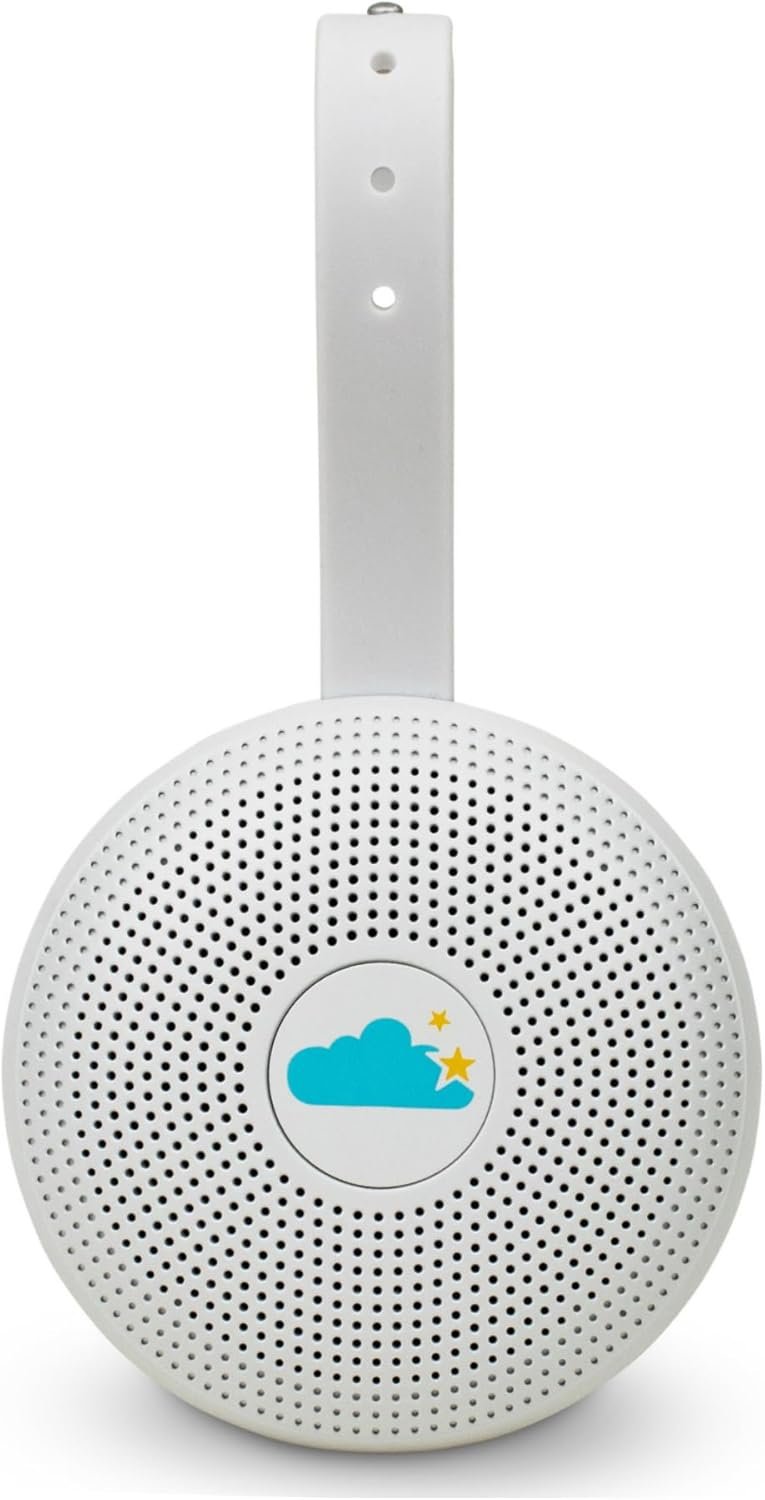 Yogasleep Hushh+ Portable White Noise Machine for Baby, 20 Soothing Natural Sounds, Amber Night Light, Wireless Charging & Speaker, Compact Size, Noise Canceling for Better Sleep & Nursery Must Have