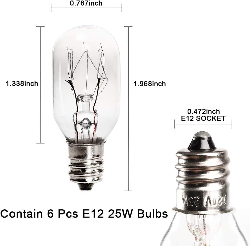 haraqi Himalayan Salt Lamp Cords with Dimmer Switch,Original Replacement Cords and 25 Watt Bulbs for Salt Rock Lamp,UL Listed Cords(2 Cords and 2 Bulbs)