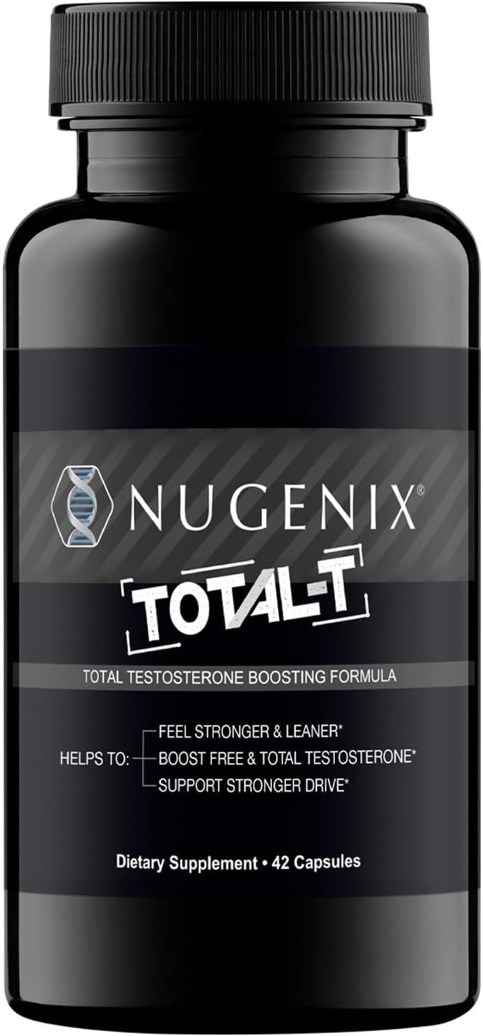 Nugenix Total-T, Free and Total Testosterone Booster Supplement for Men, 42 Count