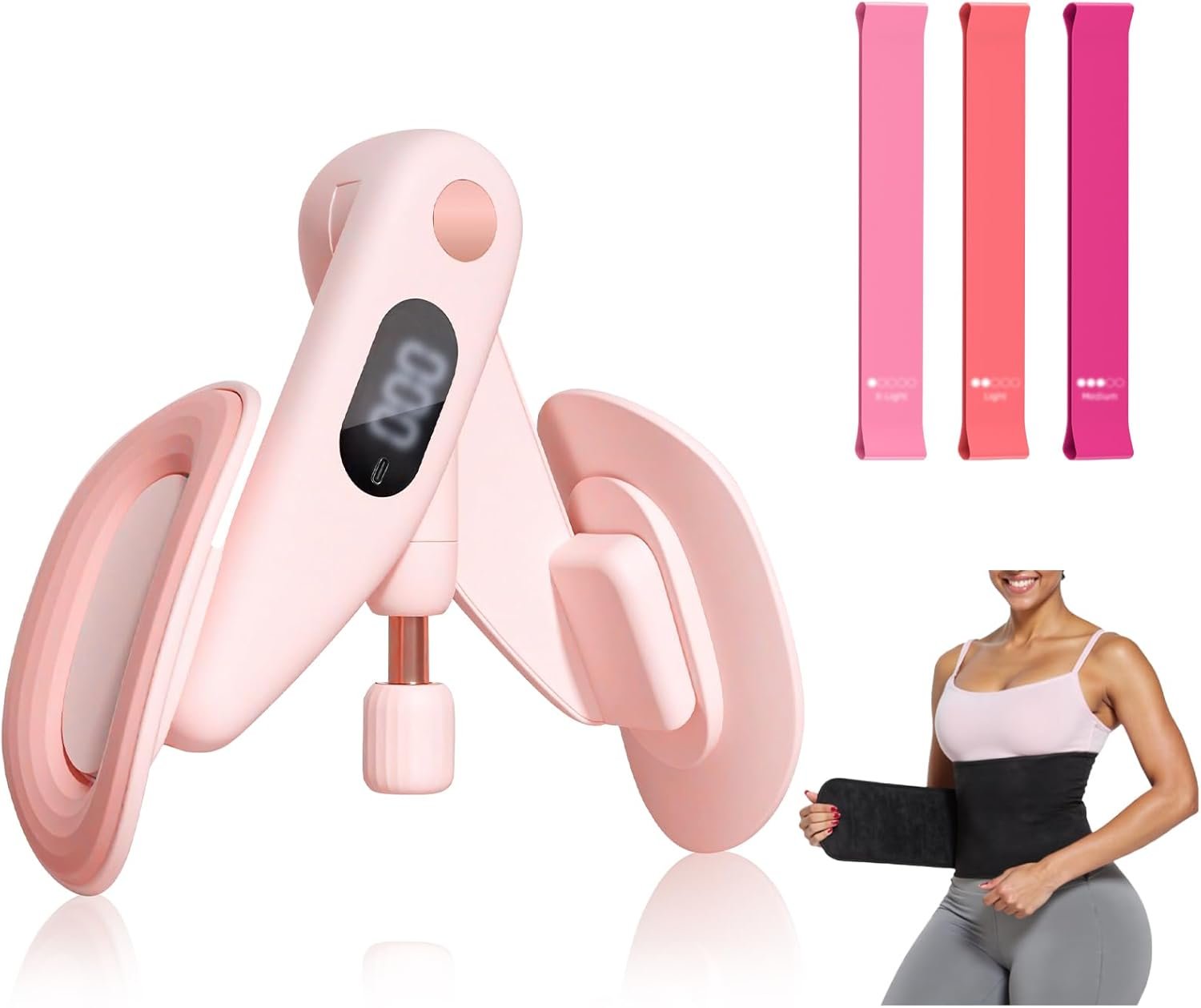 Thigh Master, Pelvic Floor Muscle Trainer Adjustable Resistance Inner Thigh Exerciser