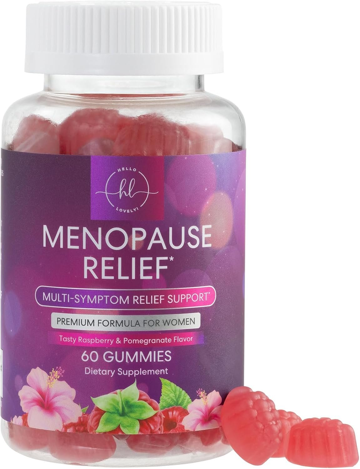 Menopause Supplements for Women - Complete Natural Mild Hot Flashes & Night Sweats Support, Multi Benefit Menopause Relief Gummy, Support for Balance & Energy, Gluten-Free & Non-GMO - 60 Gummies