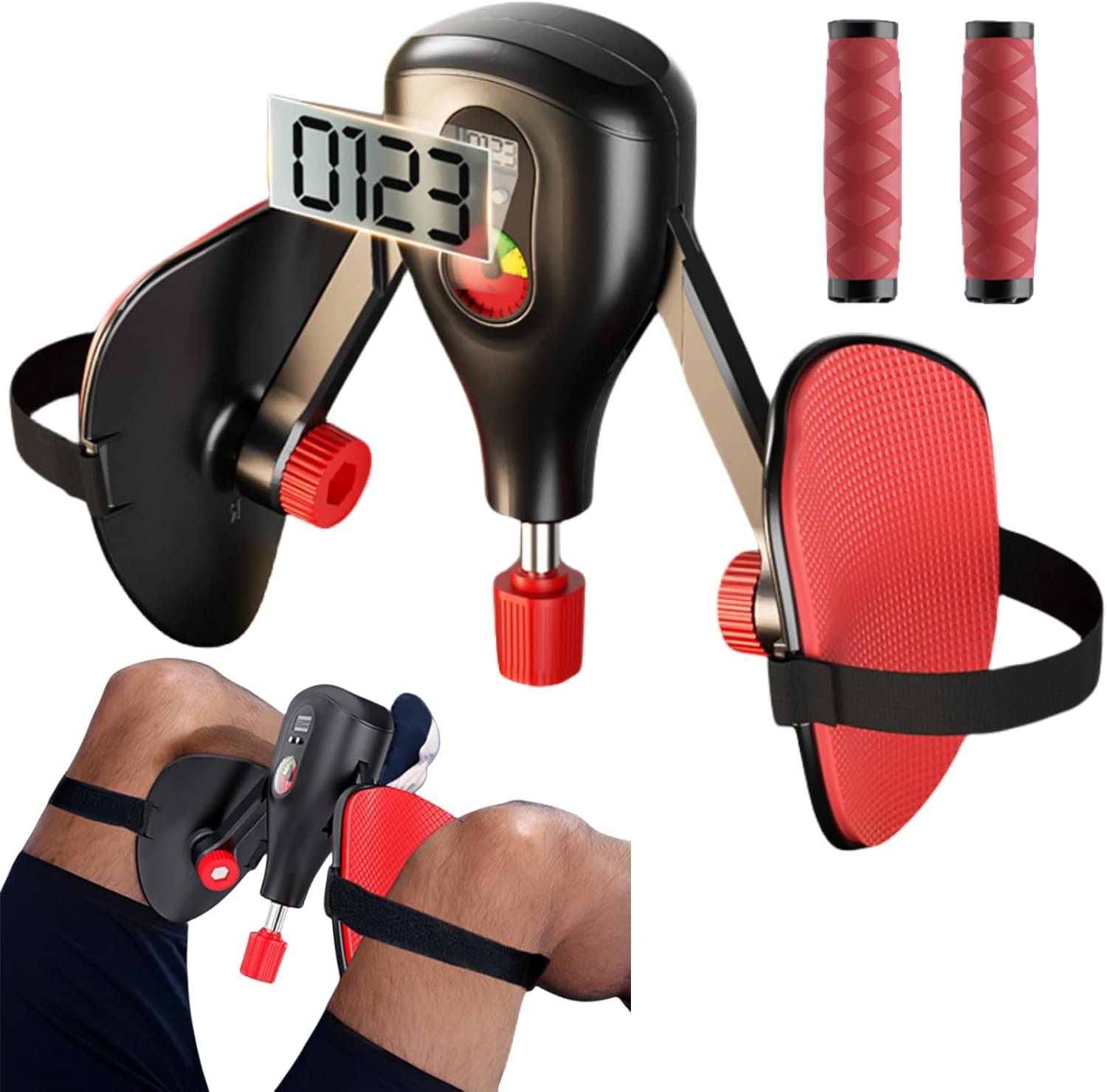 Kegel Exercise Thigh Trainer 0-77 lbs, Pelvic Floor Exercise Devices with Replaceable Handle Fit Pelvic and Thigh , Kegel Exerciser Pelvic Floor Muscle Inner Thigh Exerciser for Women Men